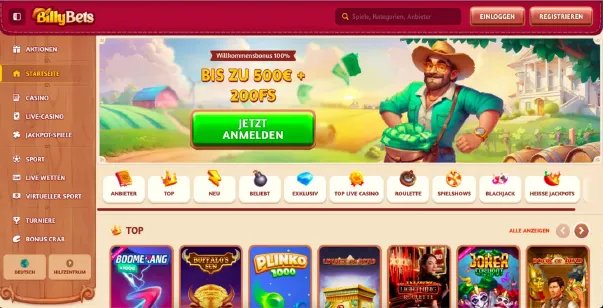 BillyBets Erfahrung: Die Vorteile des Online Casinos für Schweizer Spieler